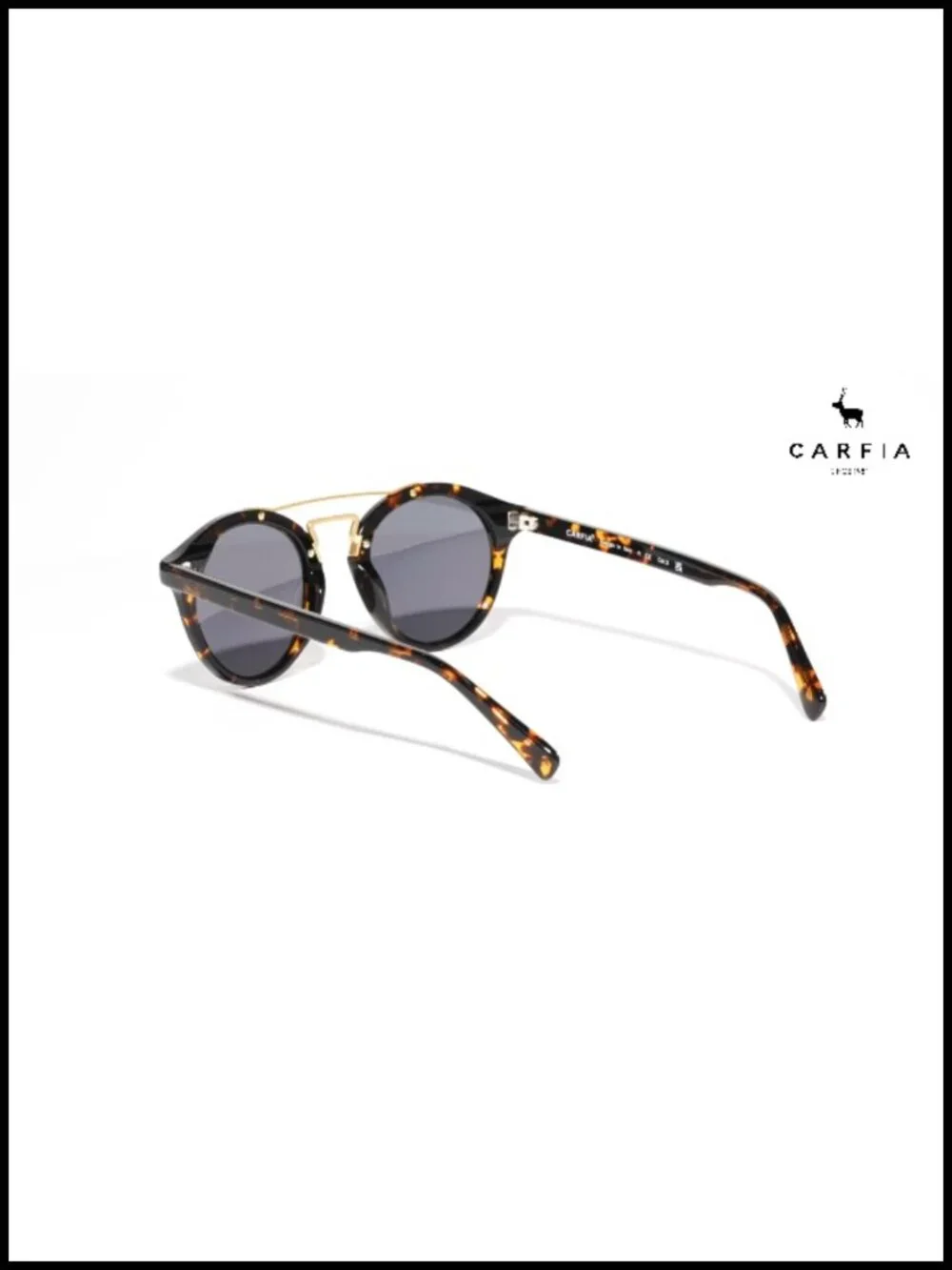 Small Face Double Bridge Retro Round Sunglasses Polarized UV Protection